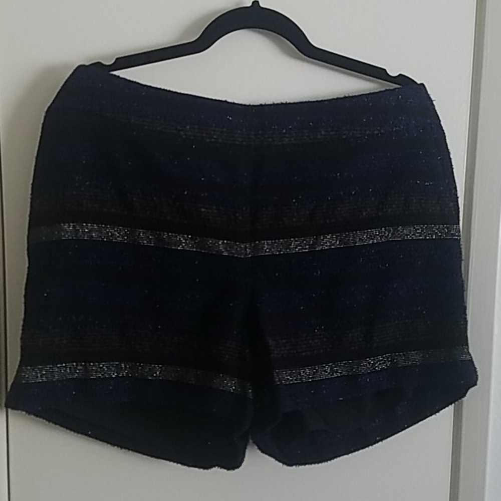 Striped shimmer shorts